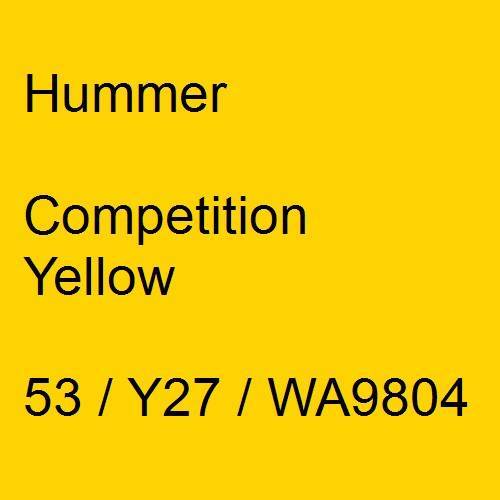 Hummer, Competition Yellow, 53 / Y27 / WA9804.